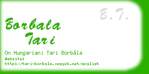 borbala tari business card